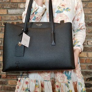Kate Spade LARGE Margaux Work Tote Black CROSSBODY